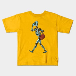 Vintage office Robot Kids T-Shirt